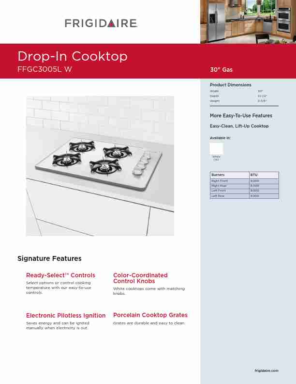 Frigidaire Cooktop FFGC3005LW-page_pdf